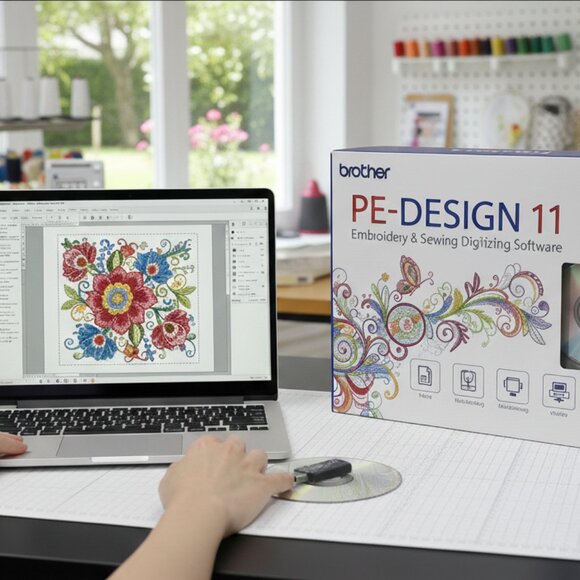 Brother Pe Design 11 - Embroidery Digitizing Sewing Software + 500 000 Designs - Picture 3 of 4